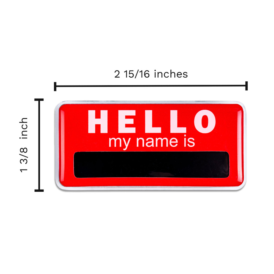 Plastic Reusable Name Badge