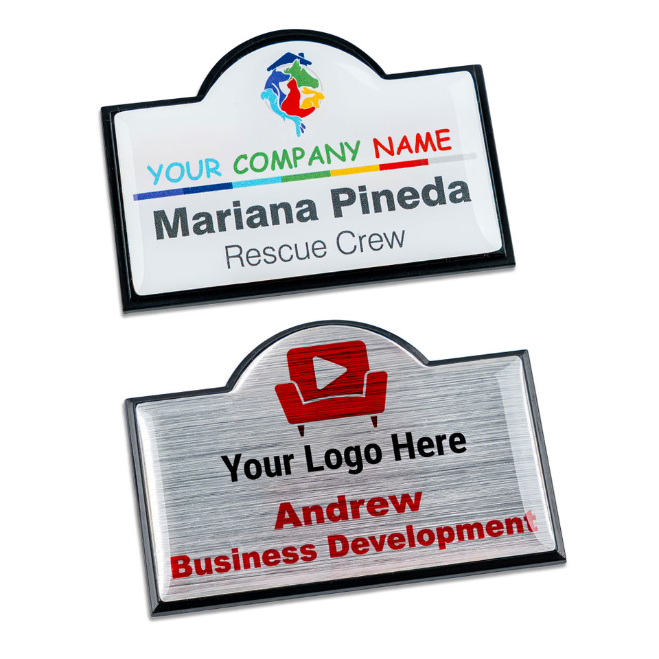 Oval Top Name Badge