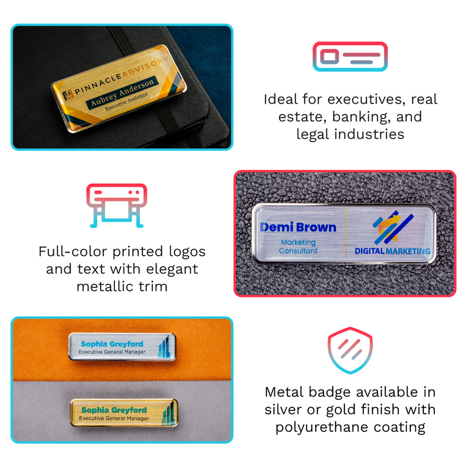 Executive Metal Name Badge