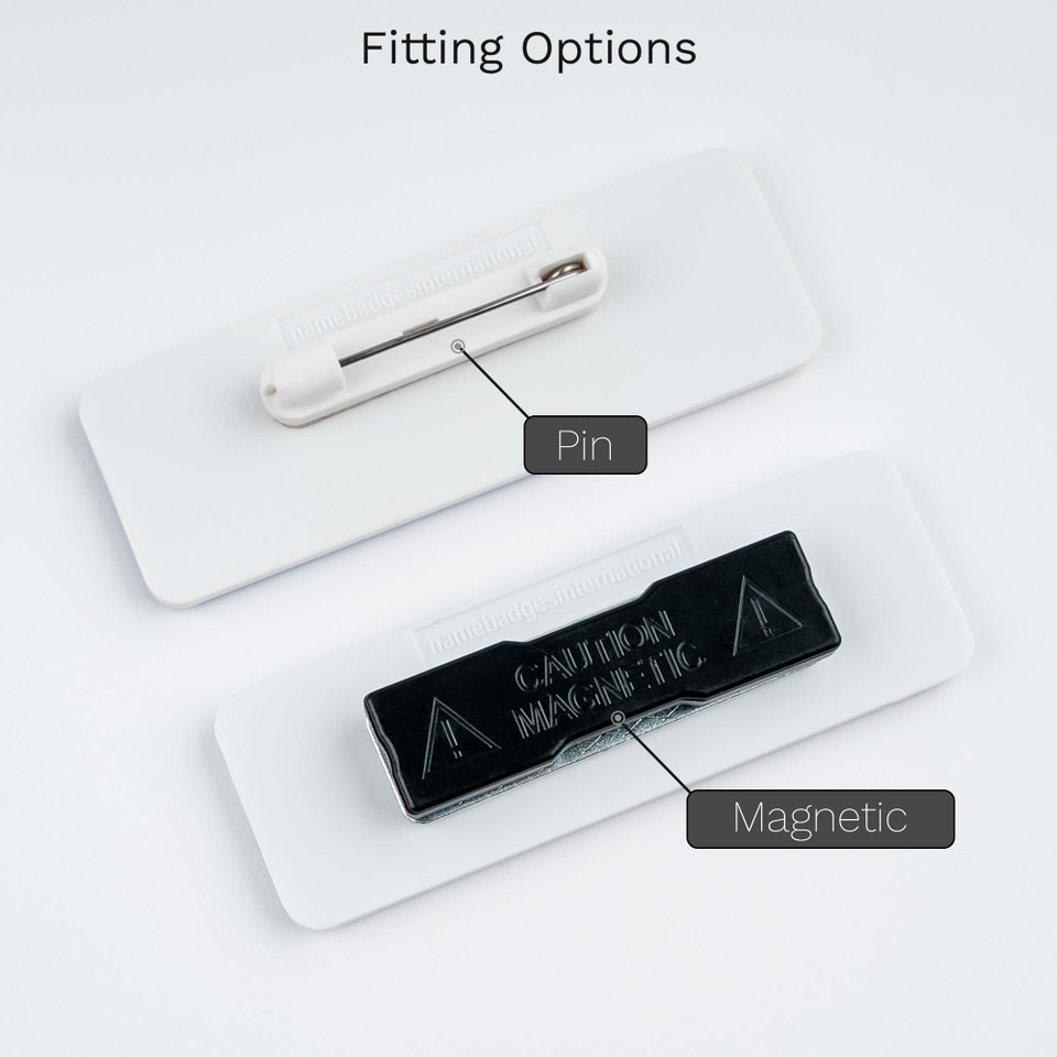 Standard Plastic Name Badge (2 15/16" x 1")