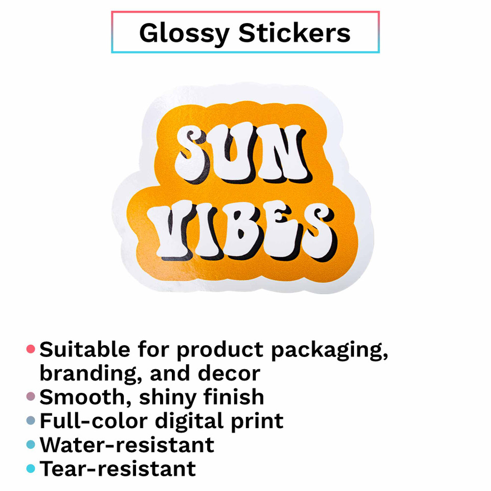Glossy White Vinyl Sticker Sheet