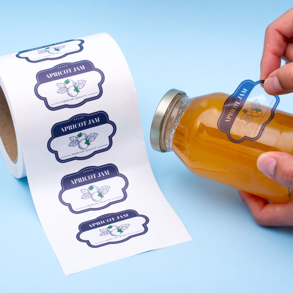 Clear Gloss Labels on Rolls