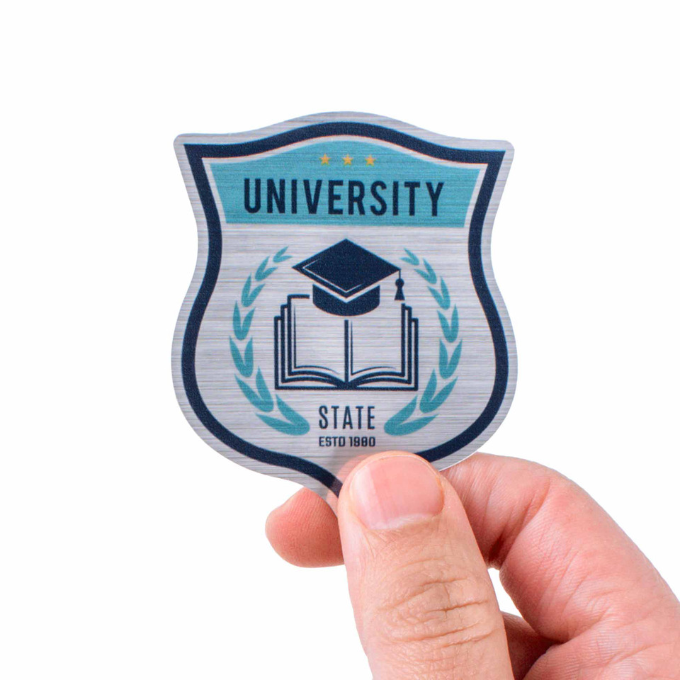Metallic Brushed Silver Sticker Sheet
