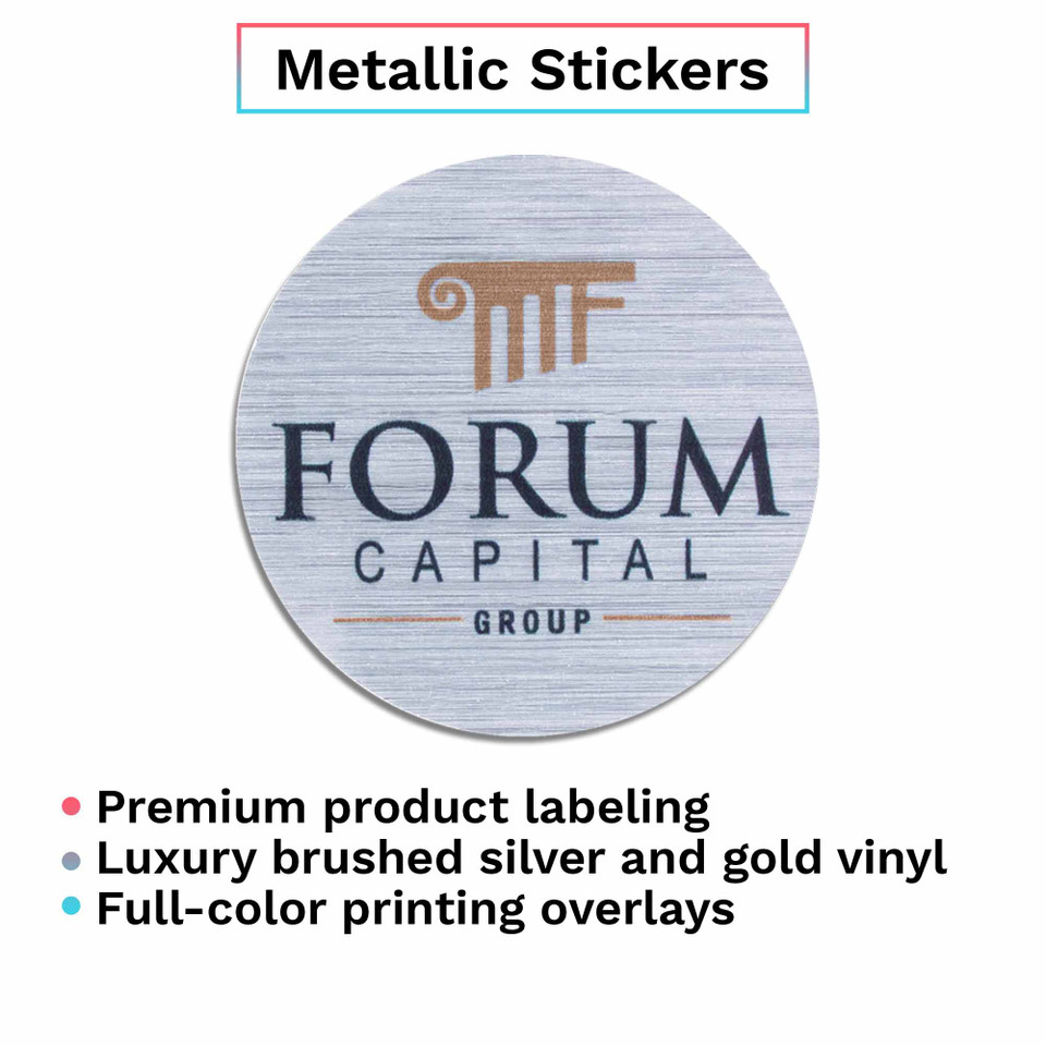 Metallic Brushed Silver Sticker Sheet
