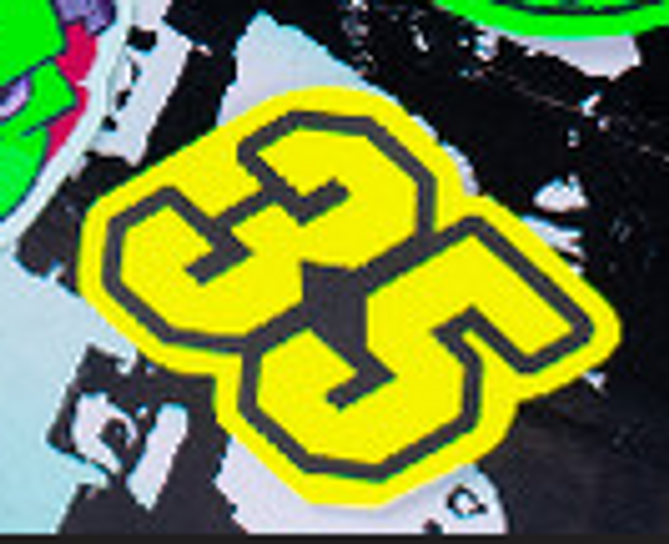 Fluorescent Yellow Sticker Sheet