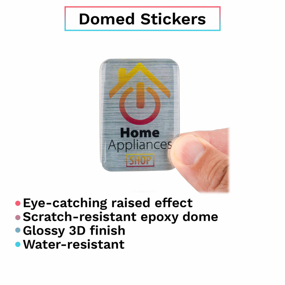 Domed Silver Vinyl Sticker Sheet