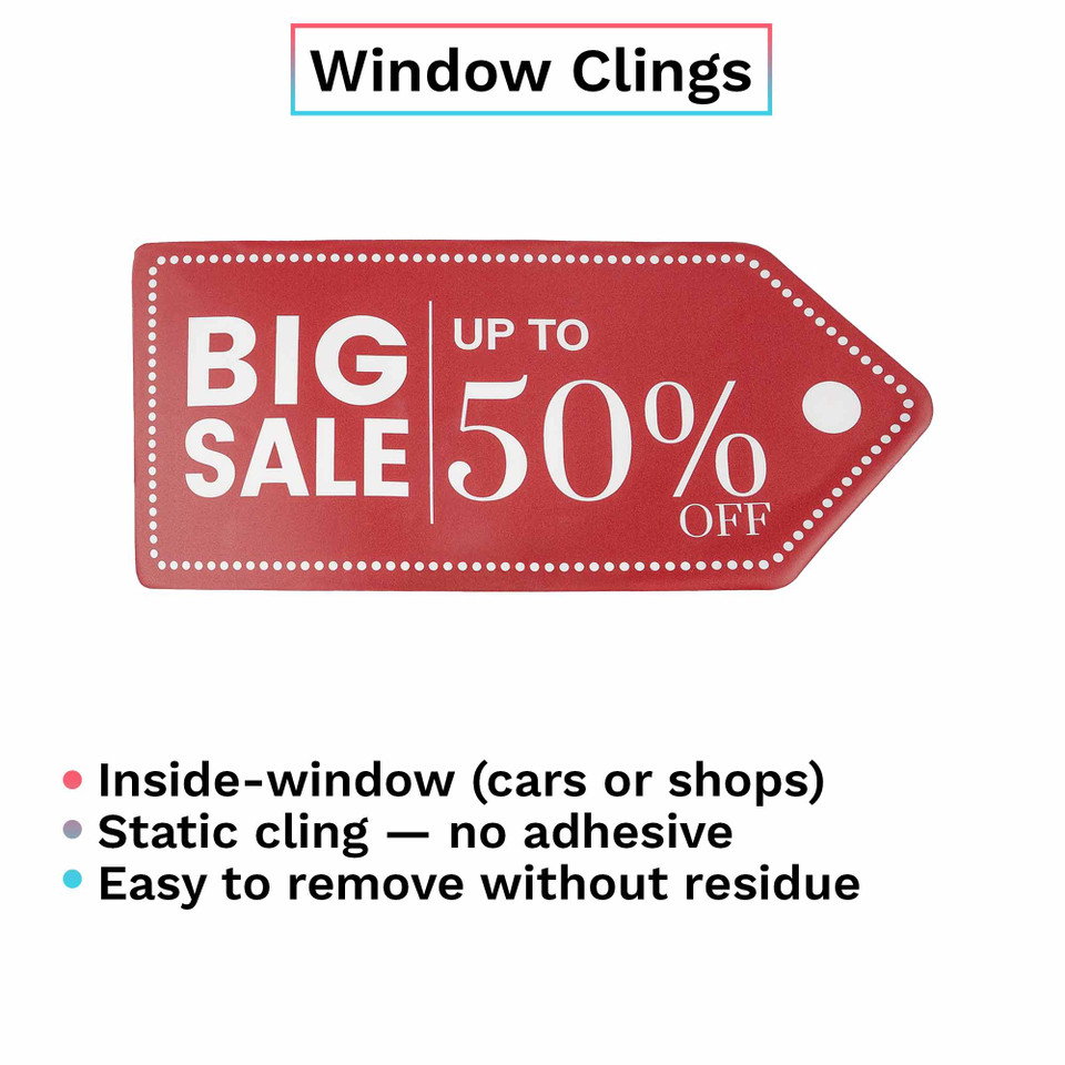 Window Clings - Standard (white)