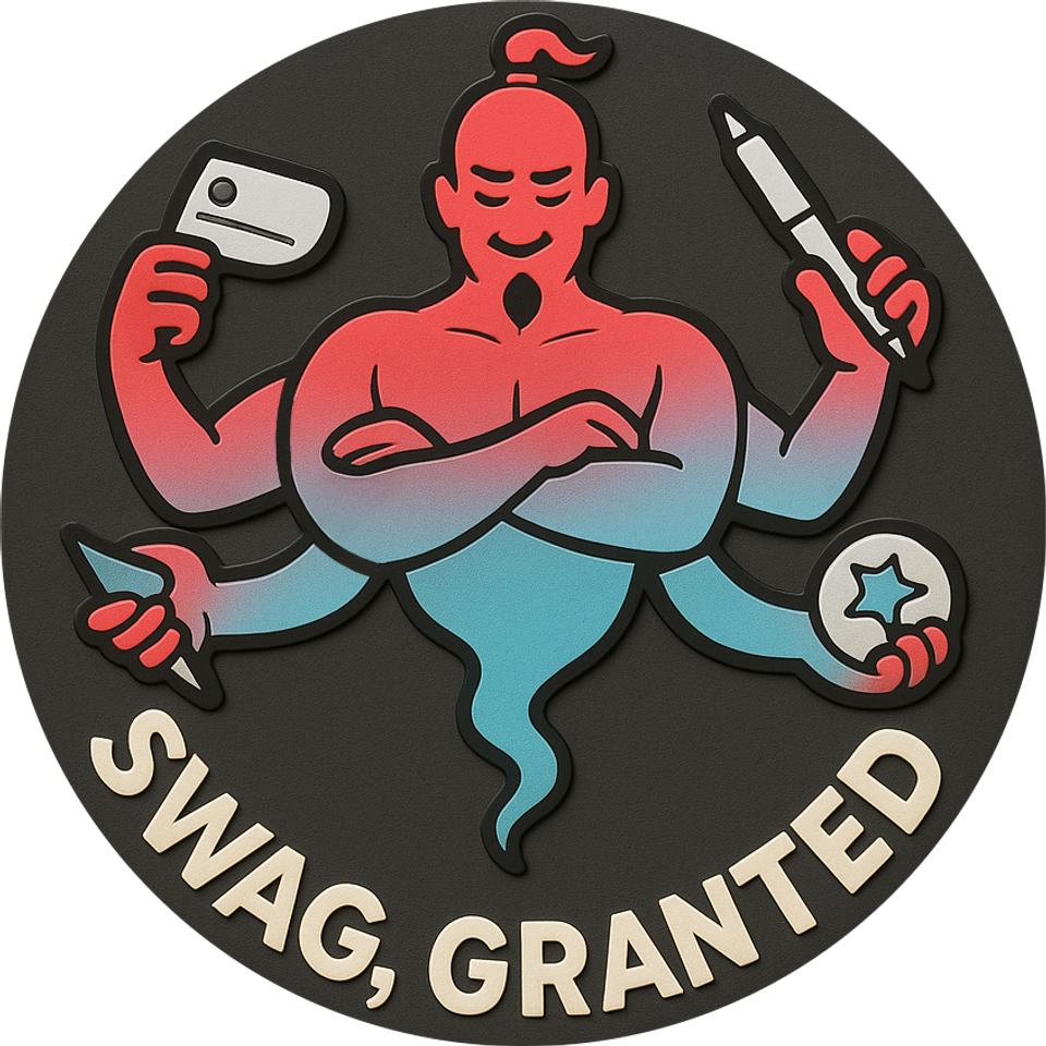 FREE Crafty Genie Sticker - Die Cut Glossy White 2.5x2.5"