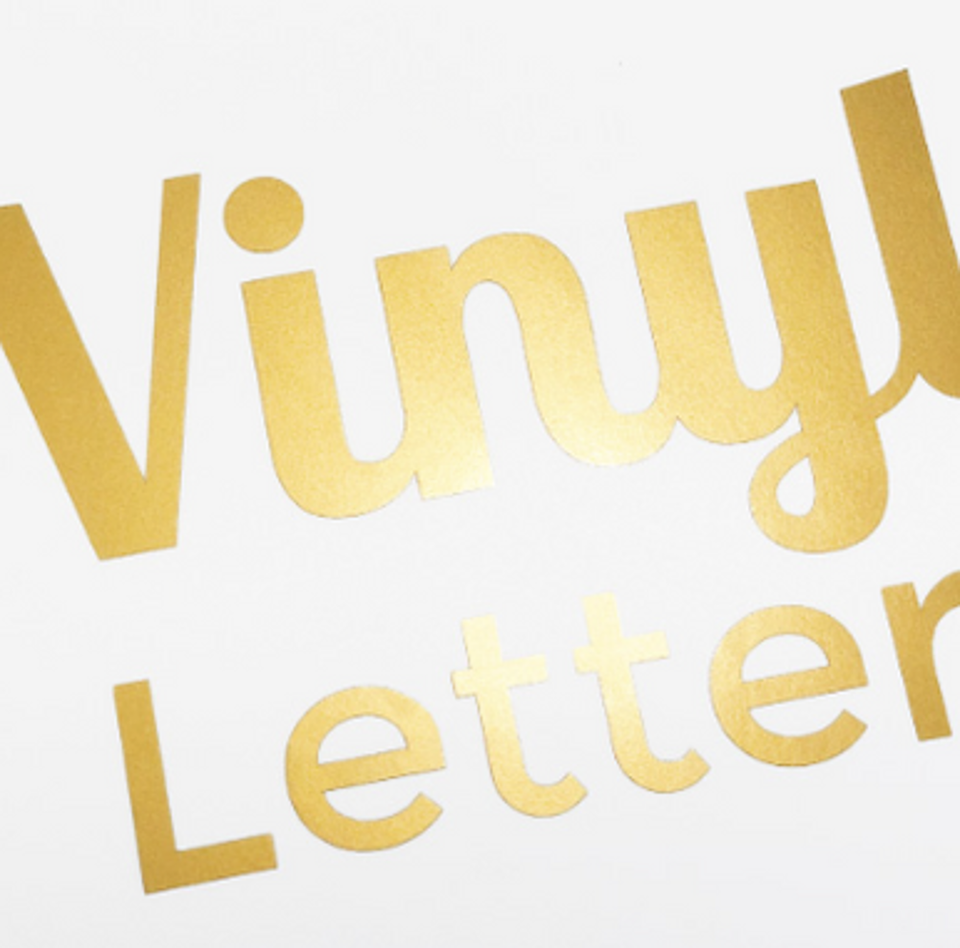 Vinyl Lettering & Cut Vinyl Logos - Gold