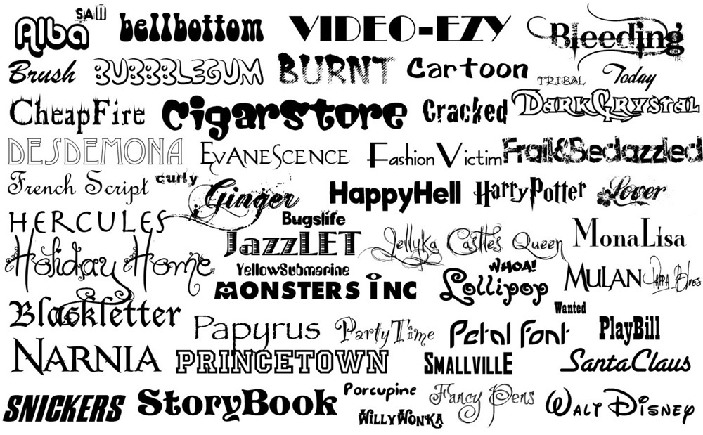 We have a vast library of fonts to choose from.