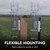 Flexible Mounting: Easily attach to a pole or post