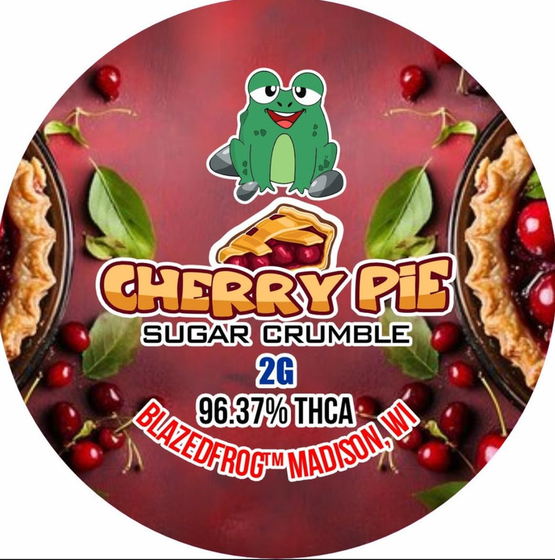 Experience the Blissful Flavors and Potent Effects of Blazed Frog™ THC-A Sugar Crumble Cherry Pie - 2g