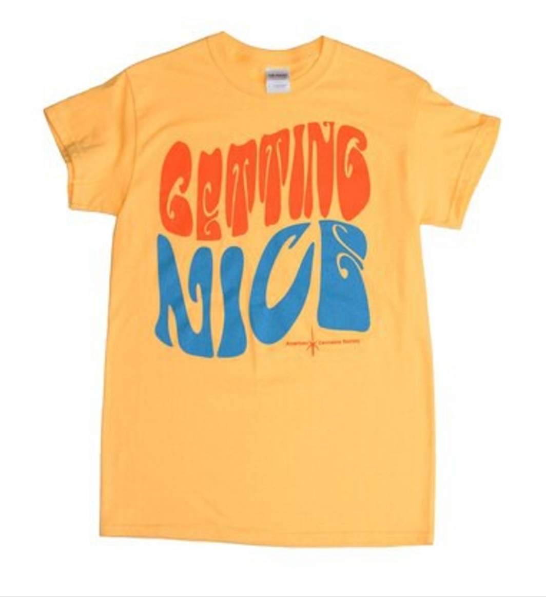 Getting Nice&trade; cannabis clothing shirt - American Cannabis Society&reg; weed apparel by Thank You For Pot Smoking&reg;