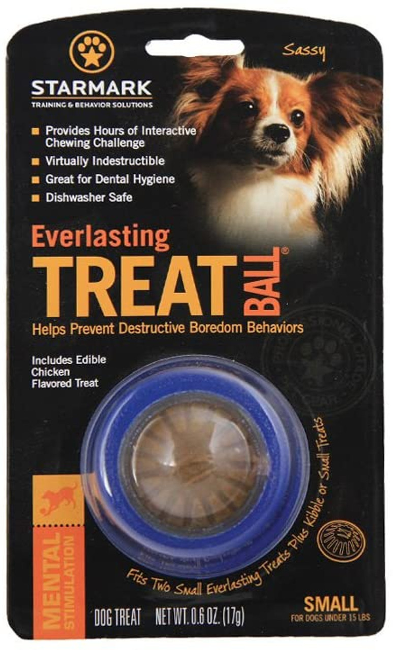 Starmark Treat Dispensing Chew Ball Dog Toy