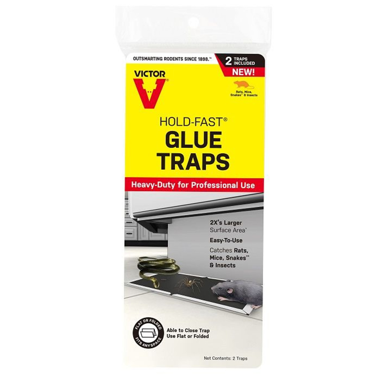 2 Glue Sticky Traps Rat Mice Snake Rodent Peanut Scent Disposable
