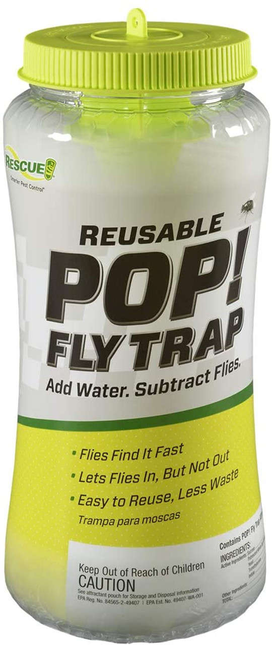  RESCUE! Reusable Indoor Fruit Fly Traps with Non-Toxic Liquid  Attractant - 2 Traps, 2-Pack (4 Traps) : Patio, Lawn & Garden