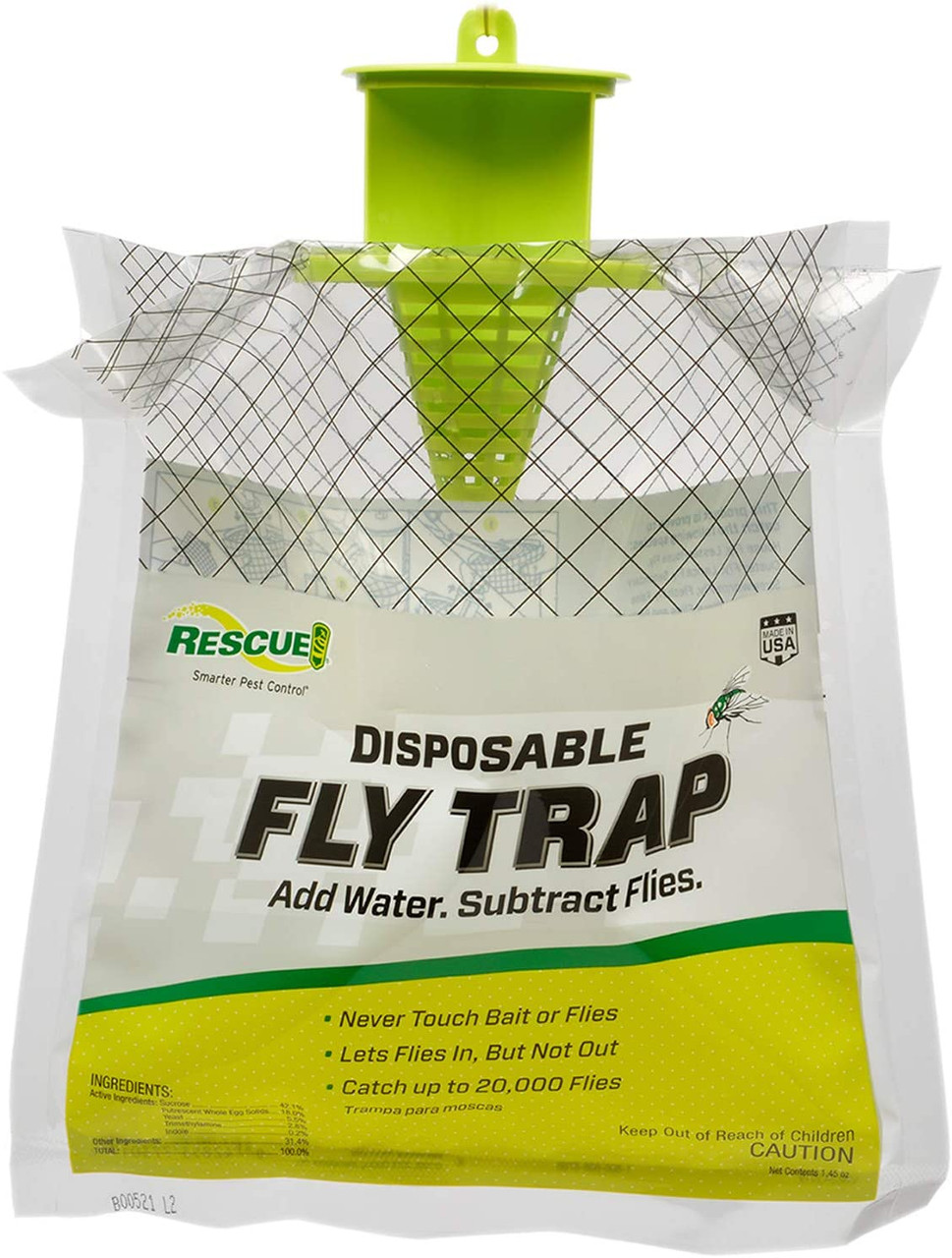 RESCUE! POP! Fly Trap – Large Reusable Fly Trap for Outdoor Use - 3 Pack