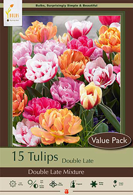 Netherland Bulb Co. Tulip Double Late Double Dutch Mix, 15ct