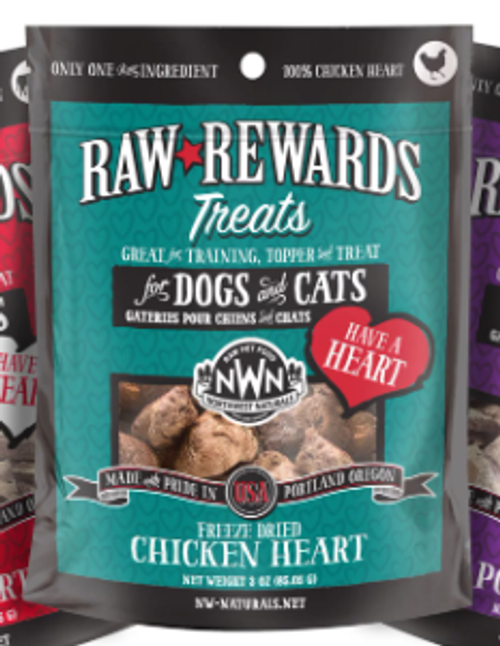 Northwest Naturals Freeze-Dried Chicken Hearts, 3z