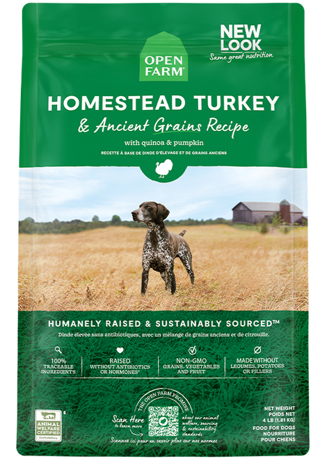 Open Farm Homestead Turkey & Ancient Grains, 4lb
