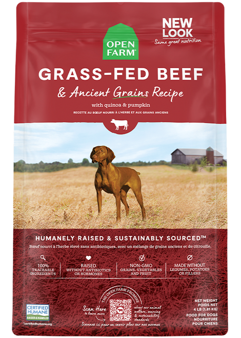 Open Farm Grass Fed Beef & Ancient Grains, 4lb