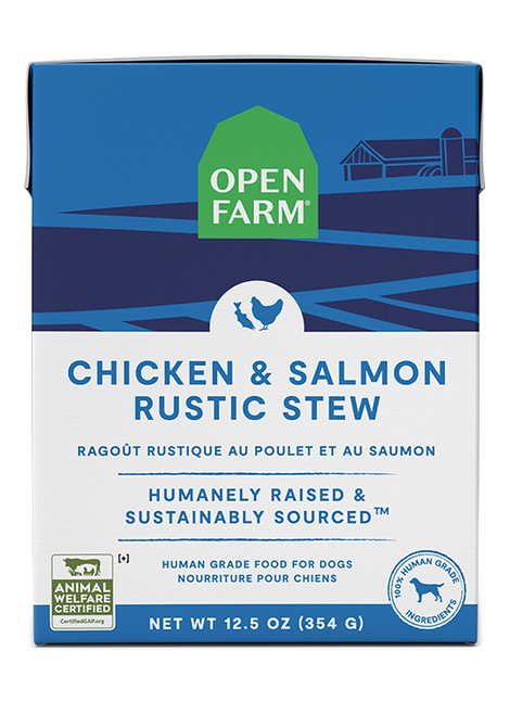 Open Farm Chicken & Salmon Rustic Stew Wet Dog Food, 12.5z