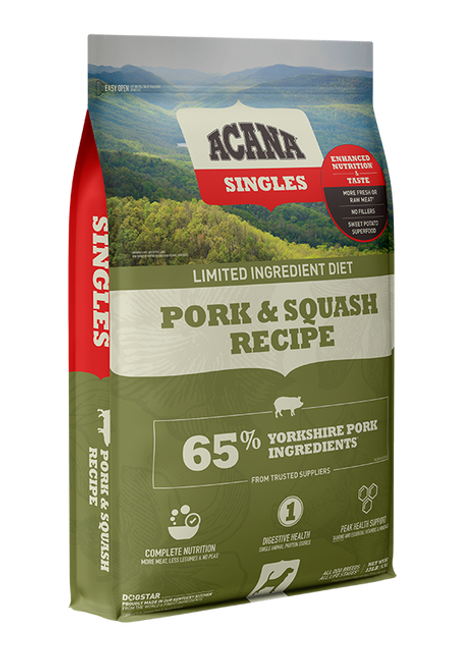 Acana Dog Singles Pork & Squash, 25lb