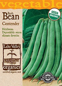 Lake Valley Bean (Bush) Contender-Organic Seed