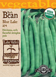 Lake Valley Bean (Bush) Blue Lake 274-Organic Seed