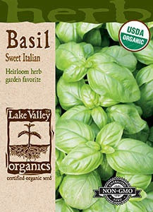 Lake Valley Basil Sweet Italian Organic Seed