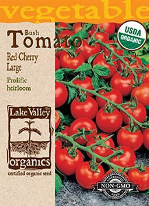 Lake Valley Tomato (Bush) Red Cherry Organic Seed