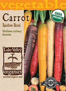 Lake Valley Carrot Rainbow Blend Organic Seed