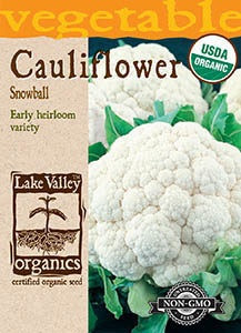 Lake Valley Cauliflower Early Snowball Organic Seed