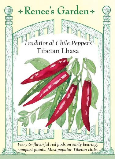 Renee's Garden 'Tibetan Lhasa' Traditional Chile Pepper Seed