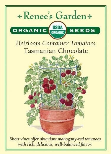 Renee's Garden 'Tasmanian Chocolate' Heirloom Container Tomatoes Seed
