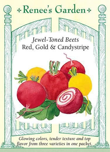 Renee's Garden 'Red, Gold & Candystripe' Jewel Toned Beets Seed