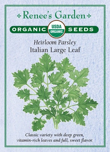 Renee's Garden 'Italian Large Leaf' Heirloom Parsley Organic Seed