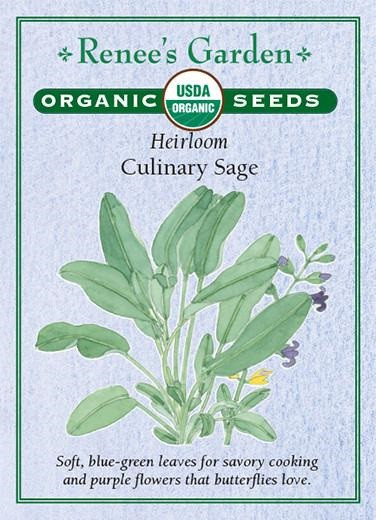 Renee's Garden 'Culinary Sage' Heirloom Organic Seed