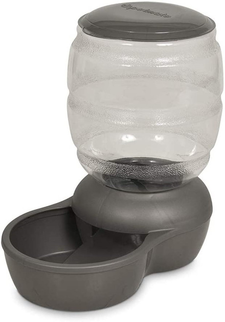 Petmate Replendish Feeder With Microban Silver