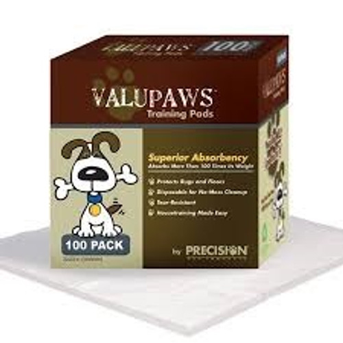 Precision Pet ValuPaws Training Pads, 100ct