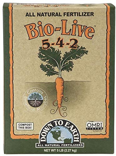 Down to Earth Organic Bio-Live Fertilizer Mix 5-4-2