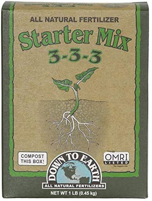 Down To Earth Organic Starter Fertilizer Mix 3-3-3