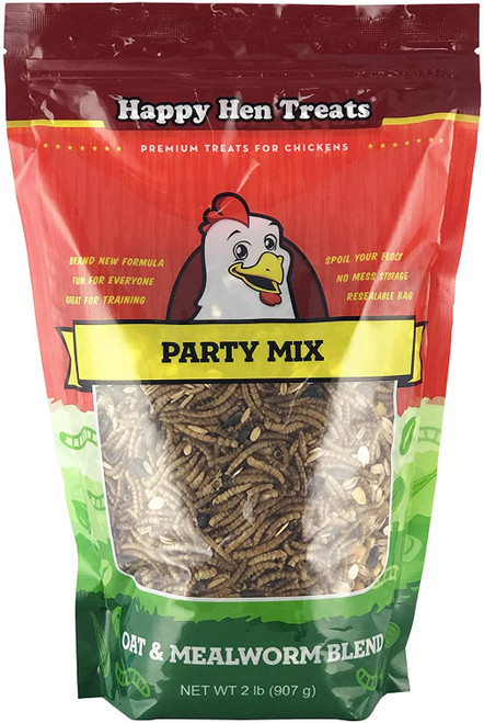 Happy Hen Treats Party Mix Mealworm and Oats, 2Lb