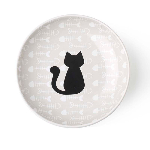 Petrageous Kitty & Fish Saucer, 5 inch