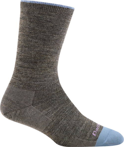 Darn Tough Style 6012 Women's Solid Crew Sock, Taupe