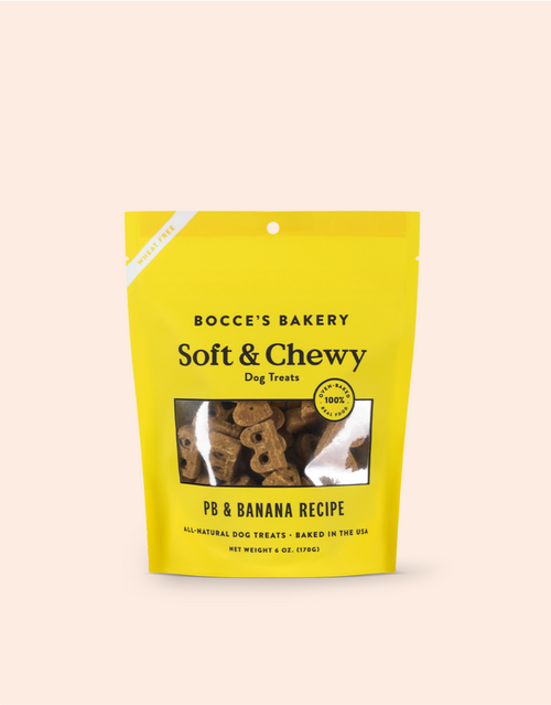 Bocce's Bakery Soft & Chewy Peanut Butter & Banana Treats, 6z