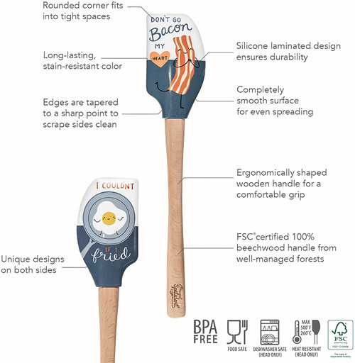 Tovolo Flex-Core All Silicone Spatula Turner, Tapered Edge, Ergonomic  Handle, Heat Resistant, Charcoal