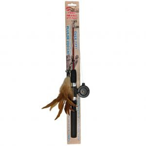 cat stick fishing pole Kid Casters Caster Toy for Cats, Cat Camo : Pet Supplies which is a good gift for your cats Fiblink Catfish Fishing Rod 1