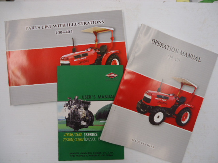 Complete set of factory manuals for the 300 series tractor with the TY395 engine