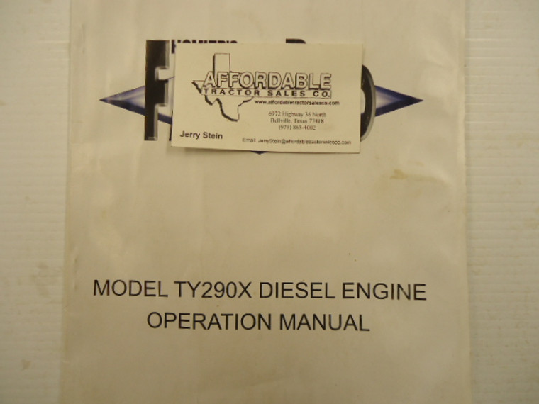 TY290 operation manual